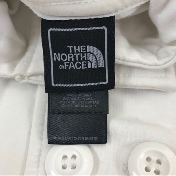 NORTH FACE Jacket Casual White Full Button Closure Hooded Outdoor Women's XS - Picture 3 of 7